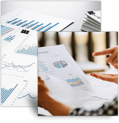 papers with charts and graphs